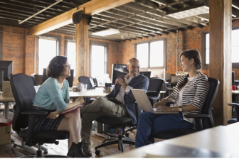 People at work in a relaxed environment with high speed connectivity