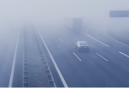 Vehicles travelling in fog